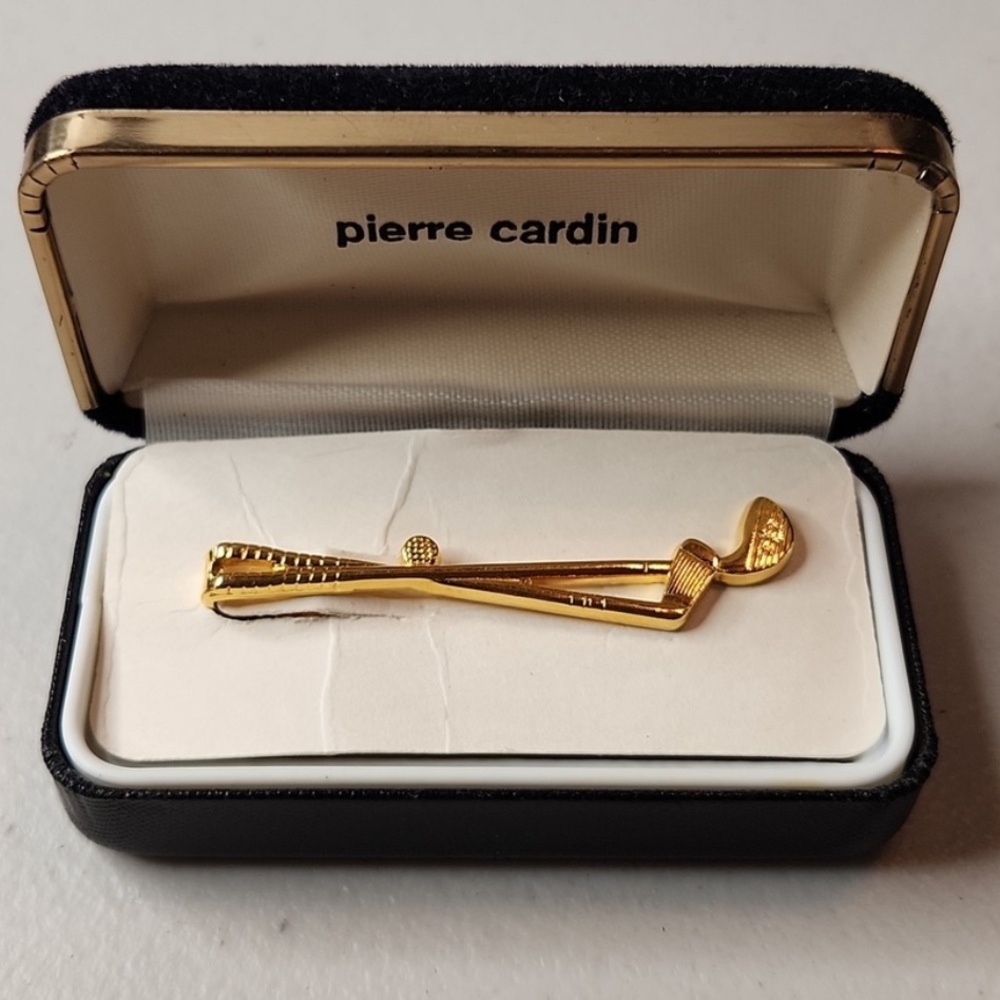 Pierre Cardin Gold-tone Golf Club Tie Clip